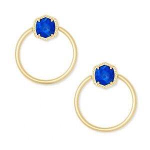 Kendra Scott Davie Hoop Earrings in Cobalt Howlite